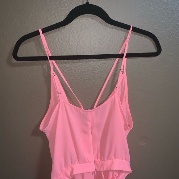 Strappy Neon Coral Tank - Picture 2 of 2